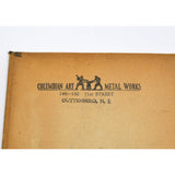 Antique SALESMAN SAMPLE(?) Painted Tile/Panel "COLUMBIAN ART METAL WORKS" (1of8)