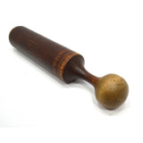 Antique SOLID WOOD PESTLE **ONLY** Odd Club FUNKY SHAPE Primitive WOODEN TOOL!