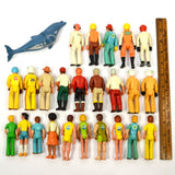 Vintage FISHER-PRICE 'ADVENTURE PEOPLE' FIGURE Lot of 24 Action Figures +Dolphin