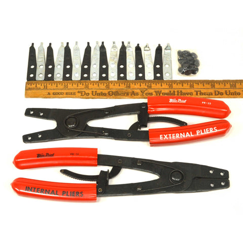 New! BLUE POINT "INTERNAL & EXTERNAL" RETAINING RING PLIERS, Set of 2 PR-51 & 52