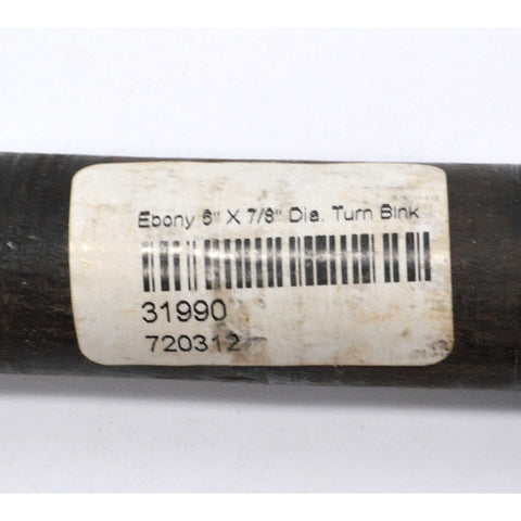 Lot of 4 pcs "EBONY TURN BLANK" 4 Pieces; 6" long x 7/8" dia ea. PEN BLANKS