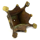 Antique SALVAGED BRASS PLINTH 3.5 lbs. Pedestal Base LAMP/CLOCK PART? Repurpose!