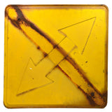 Vintage DOUBLE ARROW ROAD SIGN 24"x24" Left/Right Pointing Arrows AWESOME PATINA