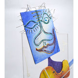 Original 3D MIXED MEDIA 'GUITAR CLOCK DUDE' ART Hand-Painted & Sculpted WORKS!!