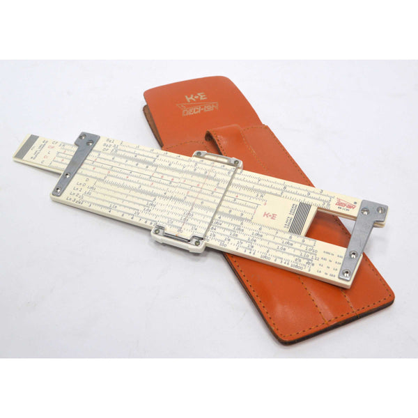 Vintage KEUFFEL & ESSER "DECI-LON" SLIDE RULE #68-1130 c.1961 in LEATHER CASE