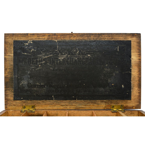 Antique CURRIER-KOETH'S KOMBINATION KIT (KKK) Oak Box! INTERCHANGEABLE TOOL KIT