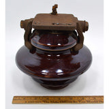 Antique PORCELAIN INSULATOR w/ Hardware U-961 or U-963? Multi-Skirt 3-GLAZE-WELD