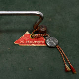 Vintage "DE BEAUMONT" STRONG/LOCK BOX Heavy-Duty Steel GREEN CASH CHEST w/ KEY!