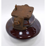 Antique PORCELAIN INSULATOR w/ Hardware U-961 or U-963? Multi-Skirt 3-GLAZE-WELD