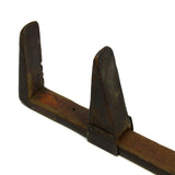 Antique UNBRANDED FOLDING CALIPER-RULE Wood & Copper PRIMITIVE MULTI-TOOL c.19th