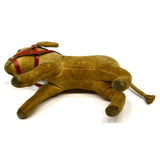 Vintage STEIFF ESEL DONKEY 4" Red Halter/Bridle c.1950-58 *NO ID'S* Brown VELVET