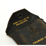 Antique GERMAN BRASS FOLDING LOUPE Magnifying Glass w/ Case mrk'd "Charles Ames"