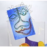 Original 3D MIXED MEDIA 'GUITAR CLOCK DUDE' ART Hand-Painted & Sculpted WORKS!!