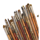Antique ARTISTS-PAINTERS 31 Pc Lot; 28-PAINTBRUSHES + Tool MAGAZINE Vintage Tube