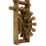 Vintage INDUSTRIAL HAND-CRANK GEAR PART 9" Cog Wheel STEAMPUNK Altered Art RARE