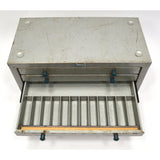 Vintage HUOT DRILL BIT INDEX / CABINET Metal Chest of 5-Drawers 60 DIVIDED SLOTS