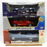 Lot of 3! MOTOR MAX DIECAST CARS 1:18 Scale '61 MAKO SHARK '60 Impala GT CRUISER