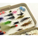 Early CORTLAND FLY FISHING FLIES Lot of 63 in ORIGINAL CASE Good Variety of Ties
