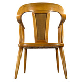 Vintage MID-CENTURY TOMLINSON "SOPHISTICATE" ARM CHAIR Walnut CURVED BACK Modern