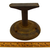 Antique SMALL CAST IRON ANVIL by HAMMACHER SCHLEMMER "H.S & CO" 209 Bowery, N.Y.