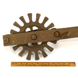 Vintage INDUSTRIAL HAND-CRANK GEAR PART 9" Cog Wheel STEAMPUNK Altered Art RARE