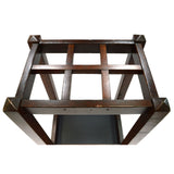 Antique MAHOGANY UMBRELLA RACK Wood Cane Stand w/ Tray ARTS & CRAFTS Entry Foyer