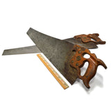 VTG/Antique HENRY DISSTON D-8 WOOD SAW Lot of 2 D8 Saws THUMBHOLE RIP & CROSSCUT