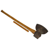 Antique BROAD / HEWING AXE Signed "F. MORRIS..." Extra Sexy Handle! OHIO PATTERN