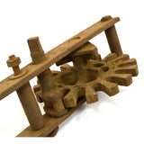 Vintage INDUSTRIAL HAND-CRANK GEAR PART 9" Cog Wheel STEAMPUNK Altered Art RARE