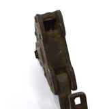 Antique BIG 5" IRON PADLOCK w/ Keyhole Cover/Door & WORKING KEY Unbranded RARE!