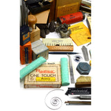 Vintage WATCHMAKERS and/or JEWELERS SUPPLIES Huge Lot! TOOLS Parts/Pieces c.1950