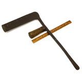 Antique FORGED IRON CUTTER-CHOPPER TOOL Axe-HATCHET-Knife-FROE? Tobacco SHINGLE?