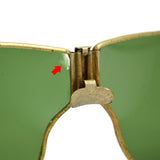 Vintage WWII AAF/NAVY AVIATOR SUNGLASSES by BECK w/ DK. GREEN "ROCK GLAS" LENSES