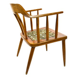 Vintage MID-CENTURY TOMLINSON "SOPHISTICATE" ARM CHAIR Walnut CURVED BACK Modern