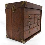 Antique WOOD MACHINIST CHEST Many Broken/Missing Parts but STILL LOVELY & USABLE
