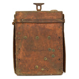 Antique CUSTOM LEATHER CASE w/ Brass Rivets ENGINEERING/SPECIALTY TOOL STORAGE?