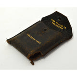 Antique GERMAN BRASS FOLDING LOUPE Magnifying Glass w/ Case mrk'd "Charles Ames"