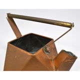 Vintage TRAPEZOIDAL/TRIANGLE COPPER TEA KETTLE Weird/Unusual! HANDMADE Art Deco