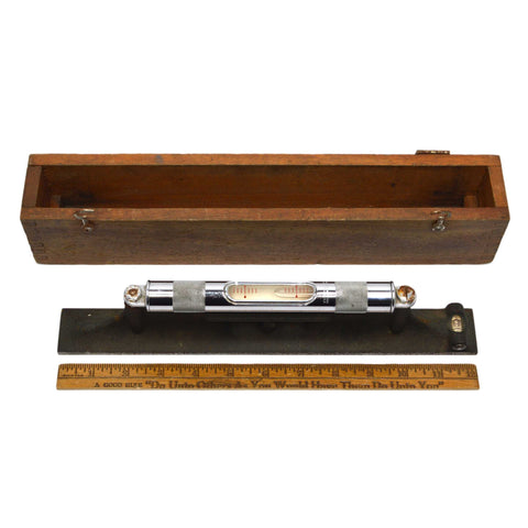 Vintage STARRETT 12" MACHINIST LEVEL 98-12 Ground, Cross-Check & Graduated Vials