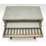 Vintage HUOT DRILL BIT INDEX / CABINET Metal Chest of 5-Drawers 60 DIVIDED SLOTS