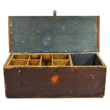 Antique EAGLE LOCK CO SALESMAN CHEST Wood Box + GRANGER TOBACCO ADVERTISING Rare