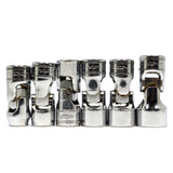 SNAP-ON UNIVERSAL Shallow JOINT/SWIVEL SOCKET Set of 6 METRIC 3/8" Drive 6 POINT