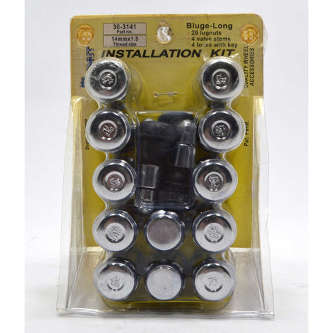 New (Open Box) MR LUGNUT "INSTALLATION KIT" 20 Lugs #30-3141 Bulge-Long 14mm-1.5