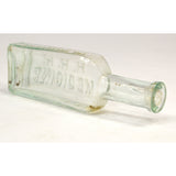 Antique VETERINARIAN BOTTLE "H.H.H. MEDICINE" Aqua 5-3/8" BIMAL Rare! "DDT 1868"