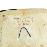 Vintage PLASTER/CHALKWARE HEAD 11" Wall Sculpture HAND-PAINTED BY "G.K." Top-Hat