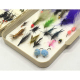 Early CORTLAND FLY FISHING FLIES Lot of 63 in ORIGINAL CASE Good Variety of Ties