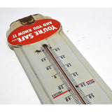 Vintage ADVERTISING WALL THERMOMETER "PRESTONE ANTI-FREEZE" Porcelain Over Steel