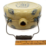 Antique STONEWARE WINE CANTEEN by WHITES POTTERY for "I.F& K WINES" c.1890 Rare!