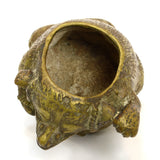 Antique FIGURAL BRASS "TANUKI" INCENSE BURNER Japanese RACCOON-DOG *Missing Lid*