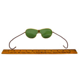 Vintage WWII AAF/NAVY AVIATOR SUNGLASSES by BECK w/ DK. GREEN "ROCK GLAS" LENSES